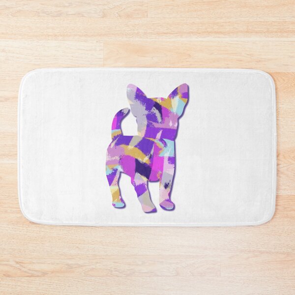 Item preview, Chihuahua Dog Silhouette Purple Pink Yellow Blue Design designed and sold by AMSonArt.