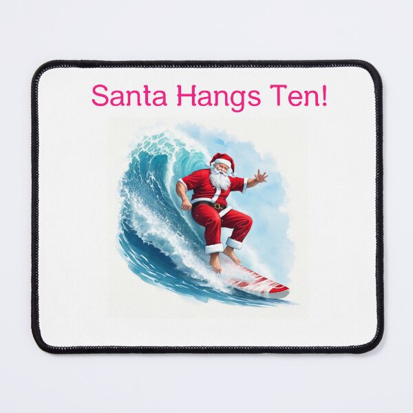 Item preview, Santa Hangs Ten! designed and sold by IndigoPixa.