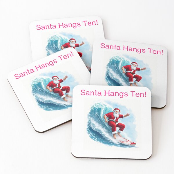 Item preview, Santa Hangs Ten! designed and sold by IndigoPixa.