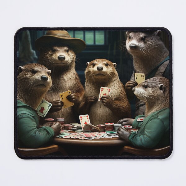 Item preview, Otters Playing Poker designed and sold by schamsyy.