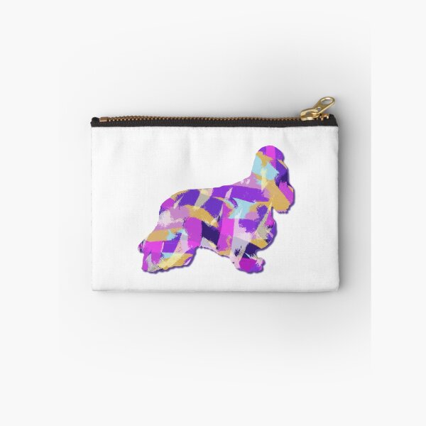 Item preview, Cocker Spaniel Dog Silhouette Purple Pink Yellow Blue Design designed and sold by AMSonArt.