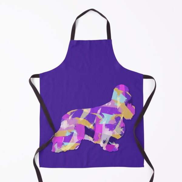 Item preview, Cocker Spaniel Dog Silhouette Purple Pink Yellow Blue Design designed and sold by AMSonArt.
