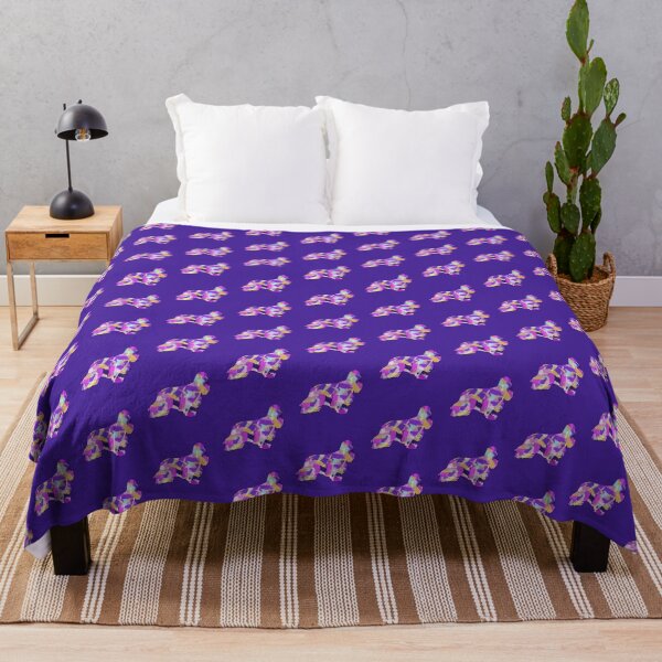 Item preview, Cocker Spaniel Dog Silhouette Purple Pink Yellow Blue Design designed and sold by AMSonArt.