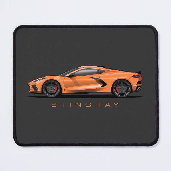 Item preview, Chevy Corvette C8 Orange Illustration designed and sold by blackdogshop.