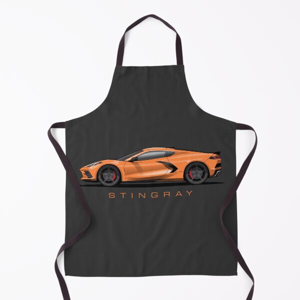Item preview, Chevy Corvette C8 Orange Illustration designed and sold by blackdogshop.