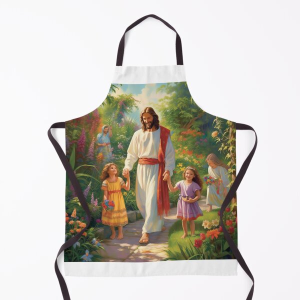Item preview, Jesus Walking with Children - 1 designed and sold by HeavenGalleria.