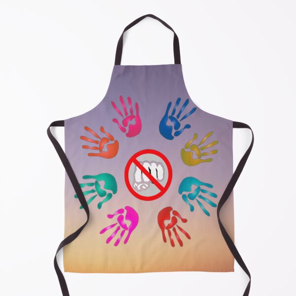 Item preview, Open hands in non-violent colors prohibition on use of fists designed and sold by JaroDesign2023.