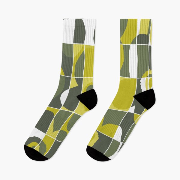 Item preview, Iconic Retro Scandinavian Flowers in Gradient Green designed and sold by Deutschic.