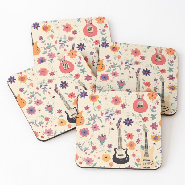 Item preview, Guitar and flowers in pastel designed and sold by titur.