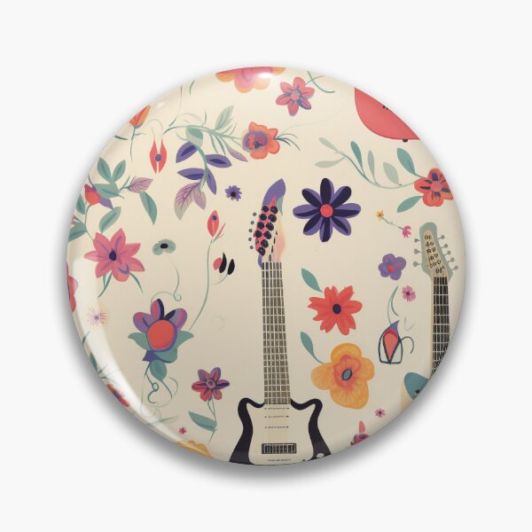 Item preview, Guitar and flowers in pastel designed and sold by titur.