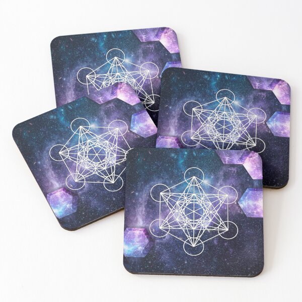 Item preview, Metatron's Cube Galaxy with purple Hexagons designed and sold by christineiris.
