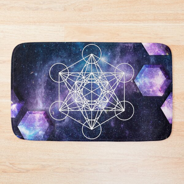 Item preview, Metatron's Cube Galaxy with purple Hexagons designed and sold by christineiris.