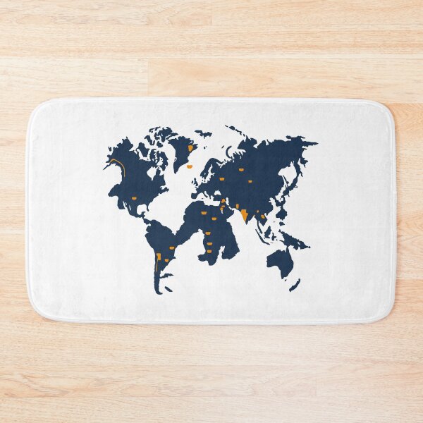 Item preview, World map in arty creative style designed and sold by janedewaard.