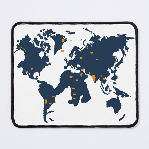 Item preview, World map in arty creative style designed and sold by janedewaard.