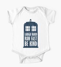 Laugh Hard - Run Fast - Be Kind One Piece - Short Sleeve