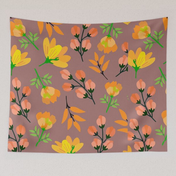 Item preview, Freesia and crocus flowers pattern designed and sold by khachiche.