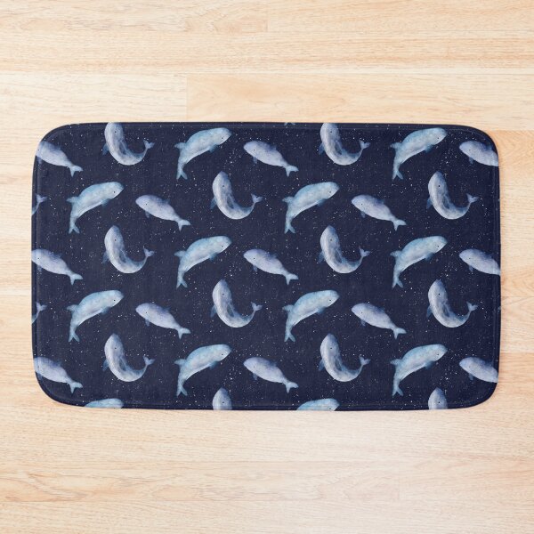 Item preview, Watercolor deep blue whale,  designed and sold by inkbearblue.