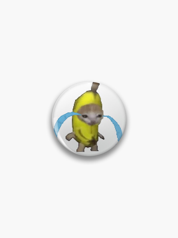 Crying Banana Cat  Pin for Sale by sticker-house