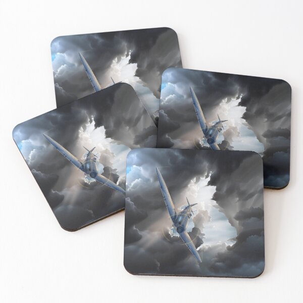 Item preview, Spitfire Aircraft surrounded by dark clouds designed and sold by CoolCarVideos.
