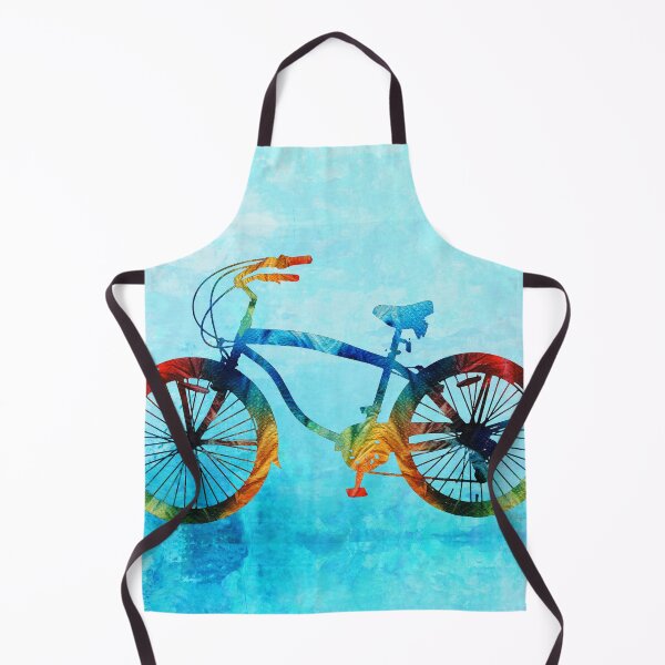 Item preview, Colorful Beach Cruiser Bicycle Bike Art On Blue designed and sold by Sharon Cummings Art.