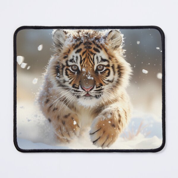 Item preview, Little tiger running in the snow designed and sold by ViktorSilni.