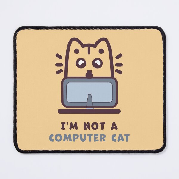 Item preview, Surprised cat at the computer designed and sold by ARVM.