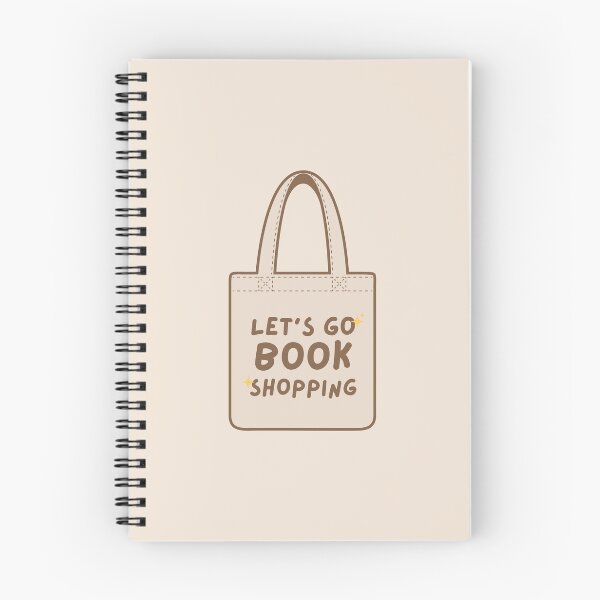 Item preview, let's go book shopping cute beige and brown tote bag designed and sold by catdiasart.