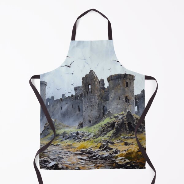 Item preview, Liminal Concept Abandoned English Castle Digital Watercolour Art designed and sold by liminal-concept.