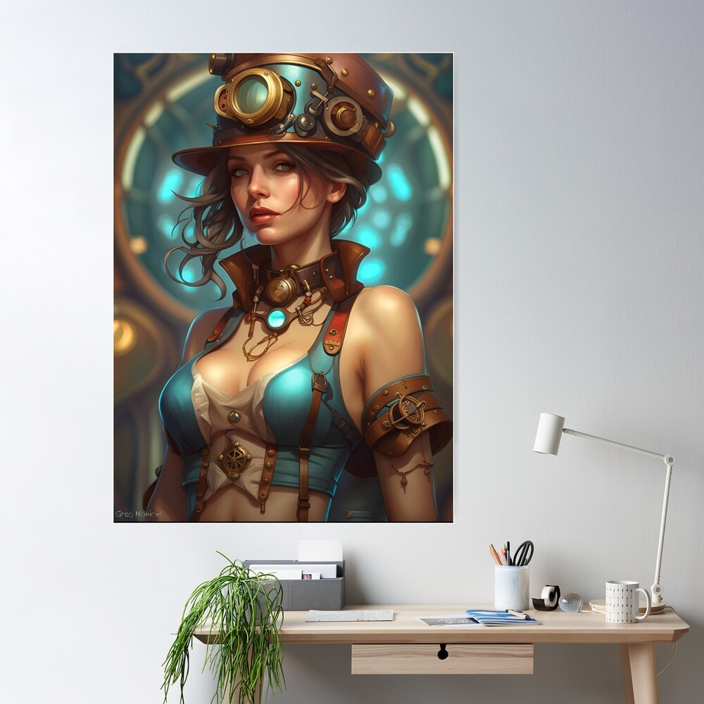 Beautiful steampunk blonde Officer in Military Uniform Poster for Sale by  Eliteijr