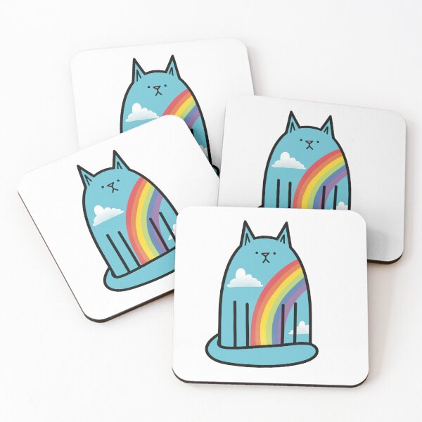 Item preview, Rainbow Love Kitty designed and sold by redflagprints.