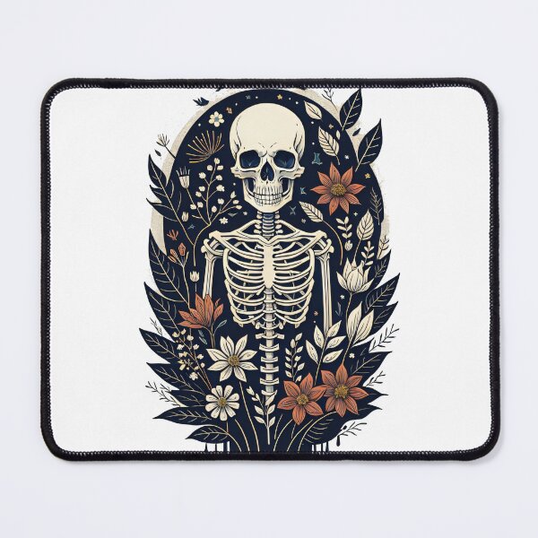 Item preview, Skeleton and flowers in the night designed and sold by Meta-Shoppy.
