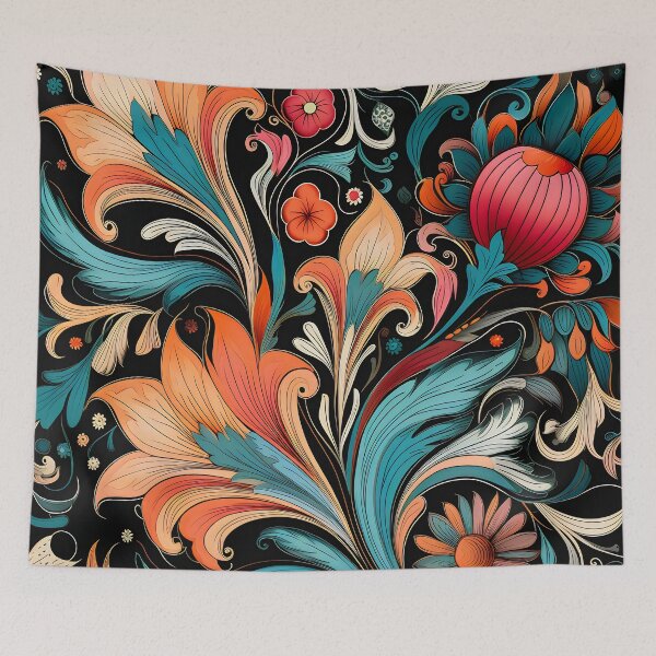 Item preview, Ottoman art in vivid colors III: A fusion of stylized floral motifs and vibrant geometric designs. designed and sold by InsaneLEDP.