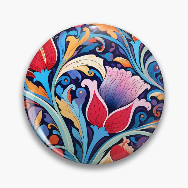 Item preview, Ottoman art in vivid colors IV: A fusion of stylized floral motifs and vibrant geometric designs. designed and sold by InsaneLEDP.