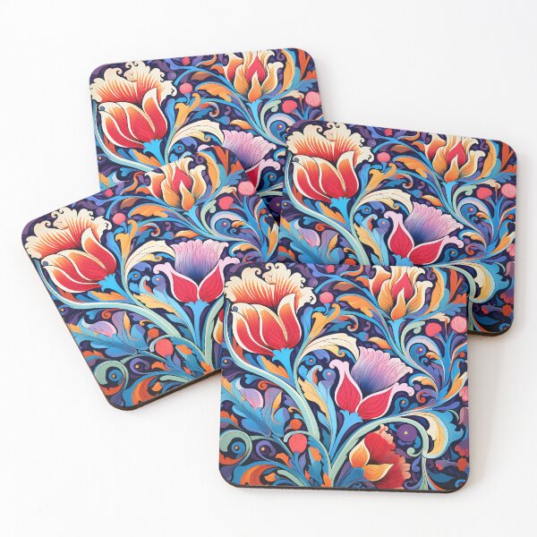 Item preview, Ottoman art in vivid colors IV: A fusion of stylized floral motifs and vibrant geometric designs. designed and sold by InsaneLEDP.