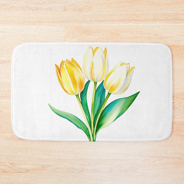 Item preview, Watercolor painting of yellow tulip  designed and sold by Harmonysens.