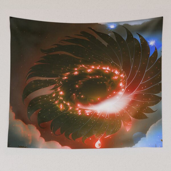 Item preview, Galaxy of Floral Petals Rotating in the Night Orange designed and sold by deniselynnimage.
