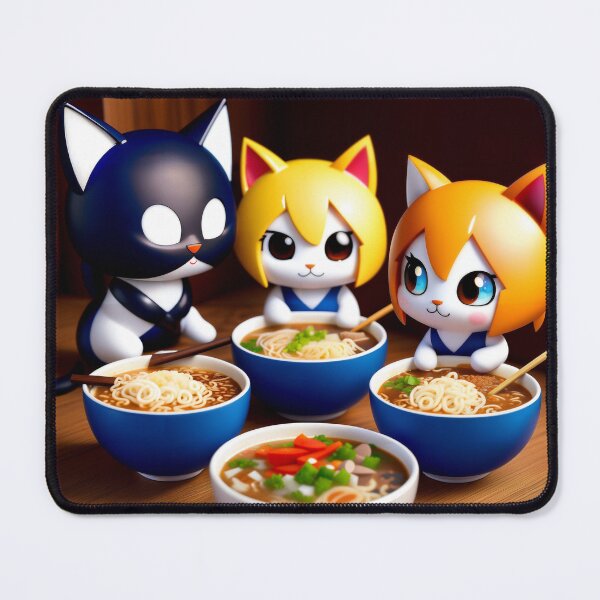 Item preview, Ninja cats enjoying ramen designed and sold by deadkesn.