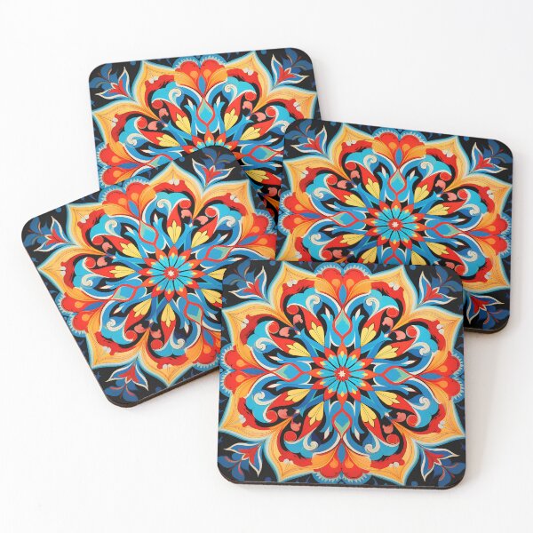 Item preview, Ottoman art in vivid colors VI: A fusion of stylized floral motifs and vibrant geometric designs. designed and sold by InsaneLEDP.