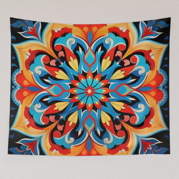 Item preview, Ottoman art in vivid colors VI: A fusion of stylized floral motifs and vibrant geometric designs. designed and sold by InsaneLEDP.