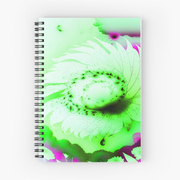 Item preview, Galaxy of Floral Petals Rotating in the Night Lime Green Flower Pink Highlights designed and sold by deniselynnimage.