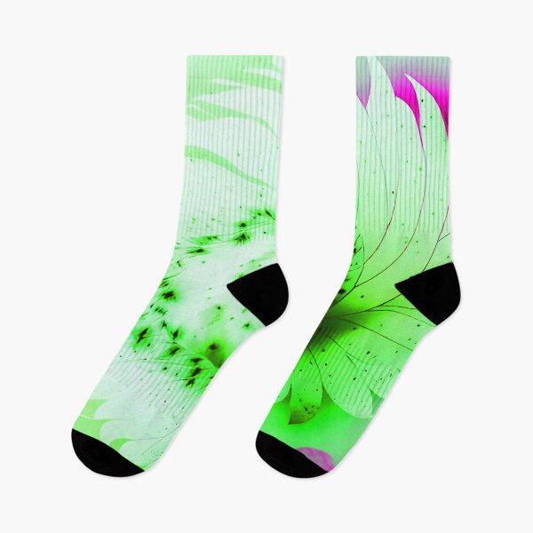 Item preview, Galaxy of Floral Petals Rotating in the Night Lime Green Flower Pink Highlights designed and sold by deniselynnimage.