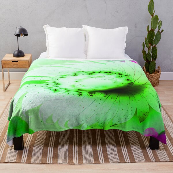 Item preview, Galaxy of Floral Petals Rotating in the Night Lime Green Flower Pink Highlights designed and sold by deniselynnimage.
