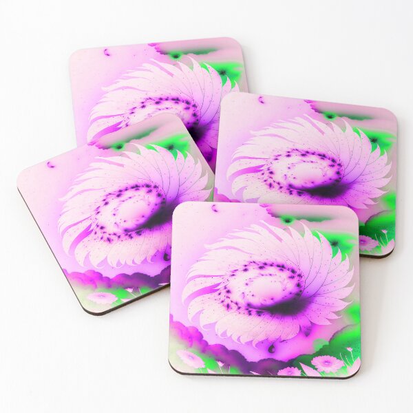 Item preview, Galaxy of Floral Petals Rotating in the Night lavender and Green designed and sold by deniselynnimage.