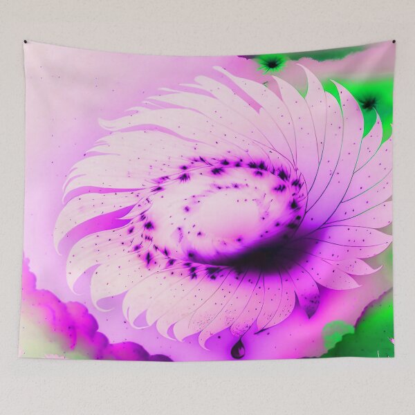 Item preview, Galaxy of Floral Petals Rotating in the Night lavender and Green designed and sold by deniselynnimage.