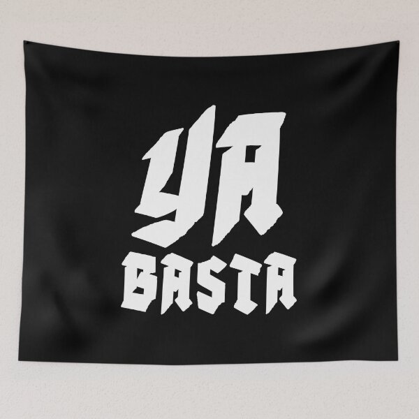 Item preview, YA BASTA - ENOUGH IS ENOUGH. SQUARE. WHITE. designed and sold by 5hertz.