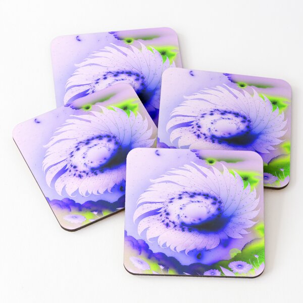 Item preview, Galaxy of Floral Petals Rotating in the Night Blue and Green designed and sold by deniselynnimage.