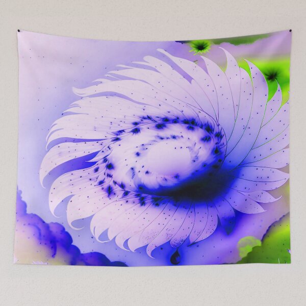 Item preview, Galaxy of Floral Petals Rotating in the Night Blue and Green designed and sold by deniselynnimage.