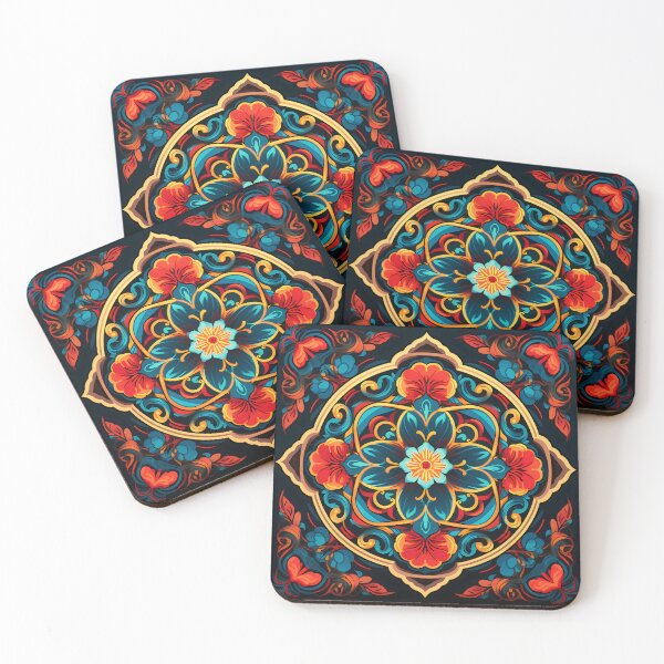 Item preview, Ottoman art in vivid colors IX: A fusion of stylized floral motifs and vibrant geometric designs. designed and sold by InsaneLEDP.