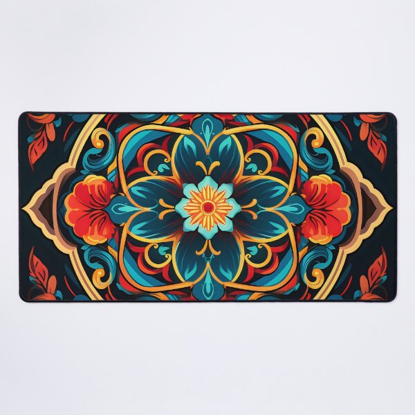 Item preview, Ottoman art in vivid colors IX: A fusion of stylized floral motifs and vibrant geometric designs. designed and sold by InsaneLEDP.