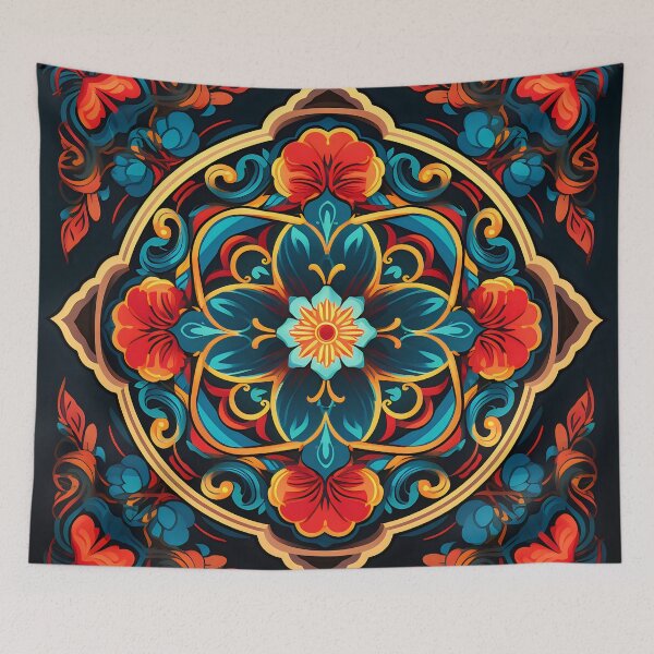 Item preview, Ottoman art in vivid colors IX: A fusion of stylized floral motifs and vibrant geometric designs. designed and sold by InsaneLEDP.